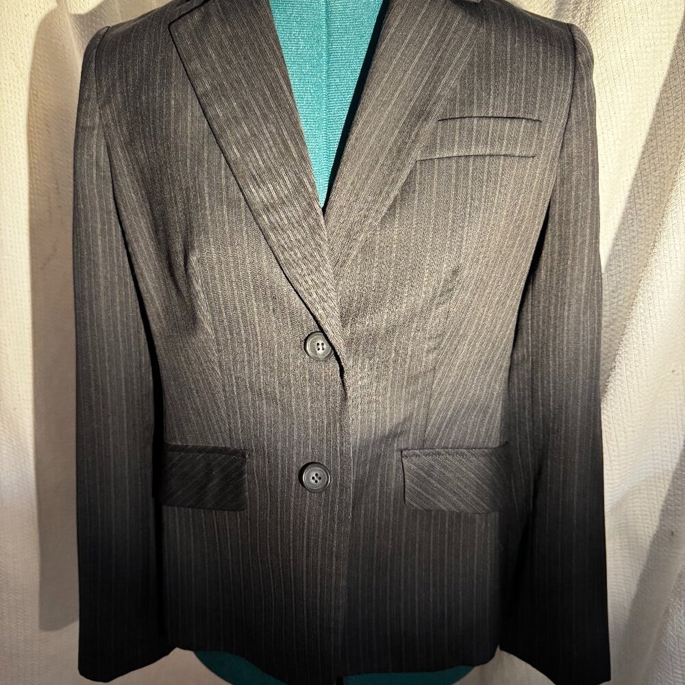 Ann Taylor LOFT | 4P | Grey Pinstripe | 98% Wool